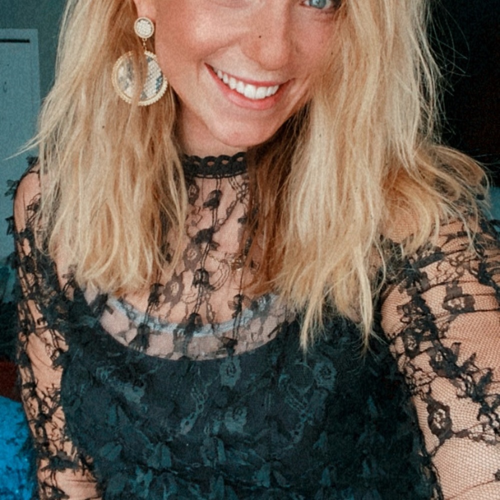 Black lace blouse